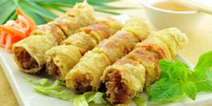 Vietnamese deep-fried spring rolls