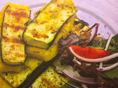 COURGETTES ON GRILLED POLENTA 