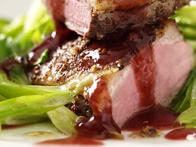 GRILLED DUCK WITH BREASTS PLUM SAUCE 