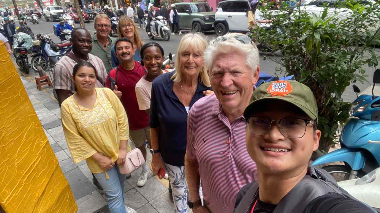 Exploring Hanoi Old Quarter with Our Wonderful Group of 8 Guests